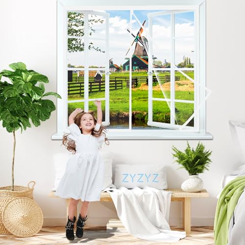 Fliegengitter Fenster Magnet, 85x65cm Weiß Neueste Modelle, Fliegengitter balkontür Ohne Bohren, Geeignet für Balkontüren, Fenstertüren, Terrassentüren. von ZYZYZ