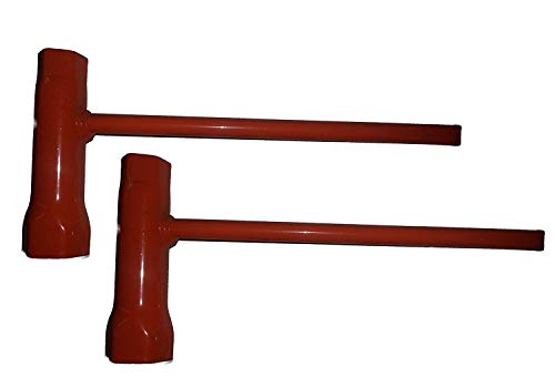 FORESTER Kettensägenschlüssel – Scrench-Kombinationsschlüssel und Schraubendreher, Mix-Multiwerkzeug, Tpost-Kettensägen-Scrench-13 x 19 mm, T-Schraubenschlüssel-Set, 2 Stück von FORESTER