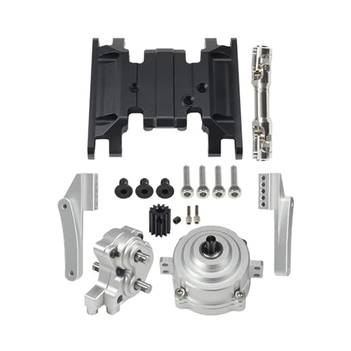 Autogetriebemontage Getriebe Verteilergetriebe für 1/10 RC Rock Crawler SCX10 II 90046(Silber) von ZYftoi