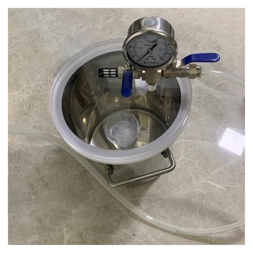 1 Set Epoxidharz-Vakuumkammer-Kit – zur Holzstabilisierung – 6 l bis 100 l Fassungsvermögen mit Acrylfenster, präzisem Vakuummeter(12L(D 25xH 25cm)) von ZYinGgY
