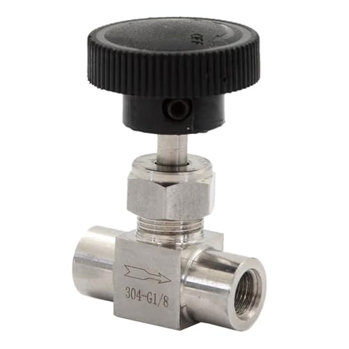 1 Stück Edelstahl-Durchflussregler-Absperrnadelventil G 1/8" 1/4" Innengewinde - Langlebige SS 304-Rohrverschraubungen(0.25In) von ZYinGgY