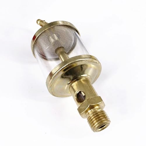 1 Stück verkupferter Nadelventil-Ölbecher-Tropfzuführer – 1/8 Zoll 1/4 Zoll 3/8 Zoll BSP-Außengewinde for Werkzeugmaschinen(3/8" 200ml) von ZYinGgY