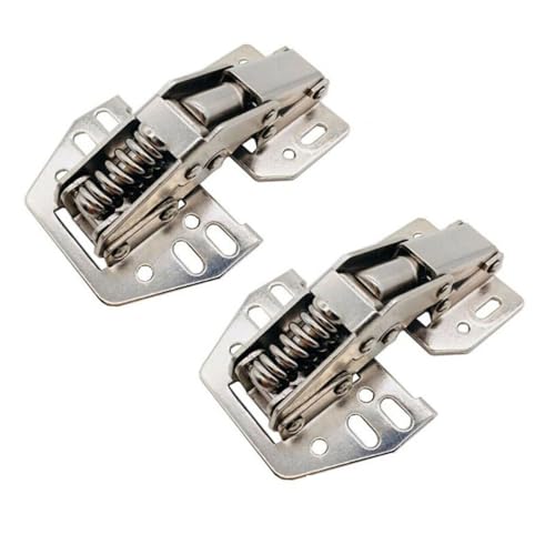 2 Stück Überkopf-Scharnier-Schließfächer mit hochschwenkbaren Klappen for Küchenschränke – Soft-Close-Mechanismus for Frontrahmenschränke von ZYinGgY