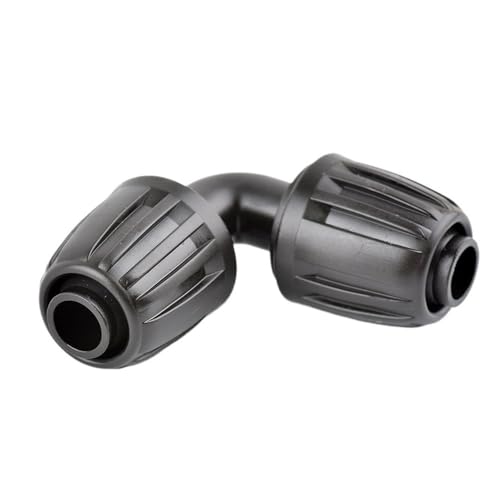 5 Stück PE-Rohrverteiler for die Gartenbewässerung – Schwarz/Grüne Innengewindeverbinder for Tropfbewässerungssystem(Black,64.8mm) von ZYinGgY