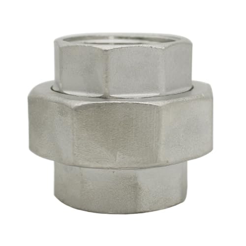 BSP-Innengewinde-Live-Joint – Robustes SS304-Verbindungsrohrzubehör for Sanitärinstallationen – 1-teilige Kupplung mit Vibrationsbeständigkeit(2 pcs,1in) von ZYinGgY