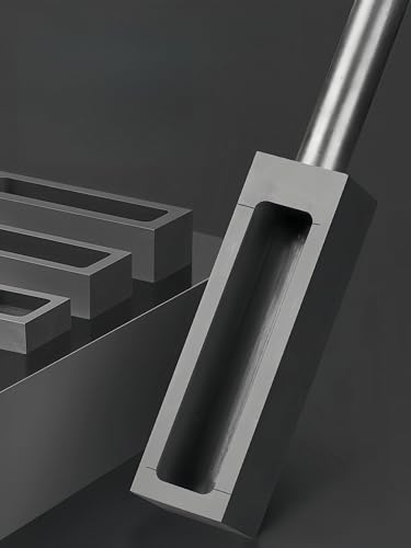 Hochleistungs-Graphittiegel for Schmelzen von Gold und Silber – 3000 °C hitzebeständig mit Griff – 1 Stück(With handle (Molten gold 280g)) von ZYinGgY