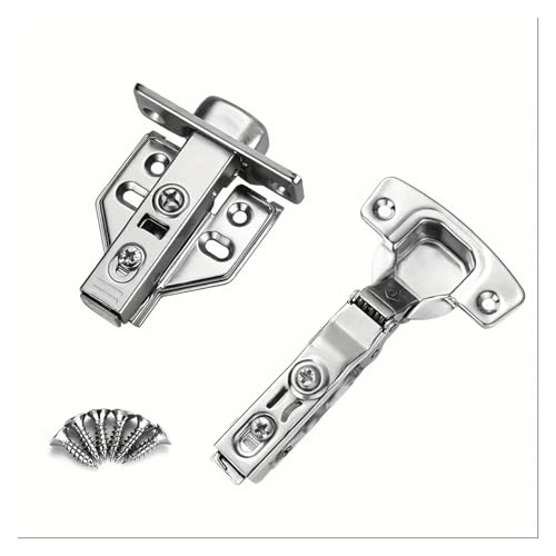Hydraulische Schranktürscharniere aus Edelstahl mit sanftem Schließmechanismus – leises Schließen for Küchen- und Badezimmermöbel(Xiao Gdp,1pcs) von ZYinGgY