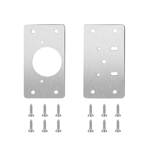 Scharniere for Küchenschränke aus Edelstahl – Soft-Close-Scharniere mit versteckter Öffnung, Reparaturplatten und Schrauben for eine einfache Installation(2pcs) von ZYinGgY