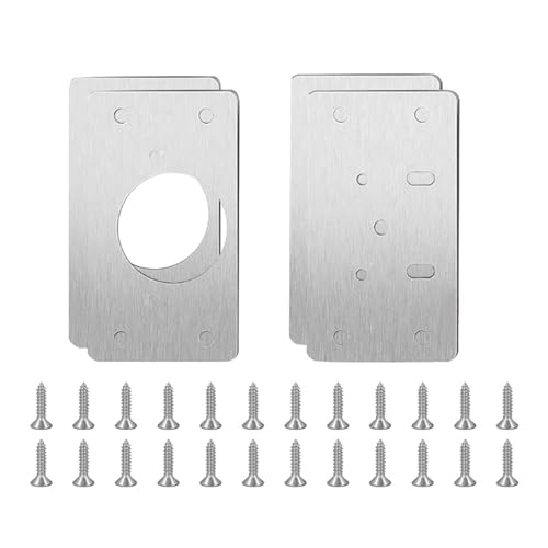 Scharniere for Küchenschränke aus Edelstahl – Soft-Close-Scharniere mit versteckter Öffnung, Reparaturplatten und Schrauben for eine einfache Installation(8pcs) von ZYinGgY