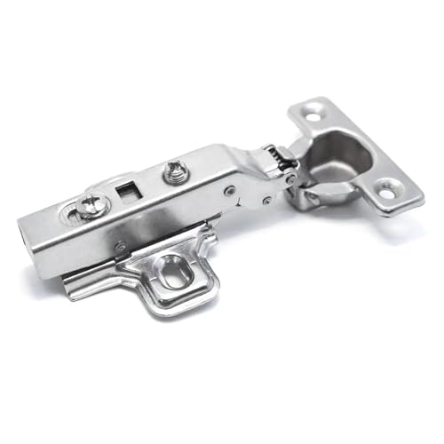 Verstellbares, verdecktes, rahmenloses Scharnier for Badezimmerschränke – Soft-Close-Dämpfungspuffer – Premiumstahl – 1 Stück(Half Overlay) von ZYinGgY