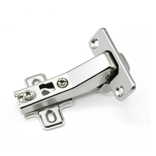 Winkelscharnier aus Edelstahl – Soft-Close-Scharniere for verdeckte Schranktüren for Küche/Badezimmer – 1 Stück, Befestigungsschrauben(90 Degree Angle) von ZYinGgY