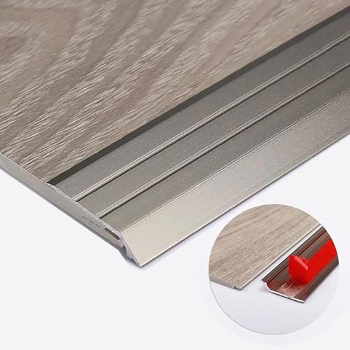 ZYinGgY 1 Stück Aluminium-Bodenübergangsleiste – Selbstklebende Kantenleiste for Glatte Oberflächenübergänge, Höhe 2–5 mm, 90 cm Länge(Champagne Gold) von ZYinGgY