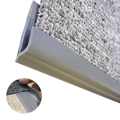 ZYinGgY 1 Stück Flexibler Übergangsstreifen for Kantenschutz for Teppiche – 1–10 m schneidbare rutschfeste Bodenleiste for Türen und Schwellen(Light Gray,Length 2m(6.5ft)) von ZYinGgY