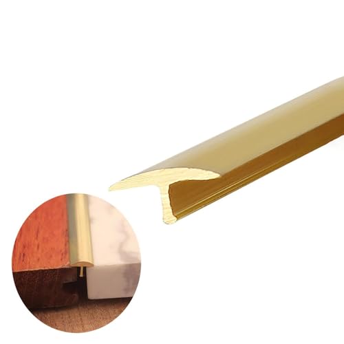 ZYinGgY 1 Stück Messing-Bodenübergangsleiste – 1 m Kantenleiste von Teppich zu Fliesen for einen glatten Oberflächenübergang(W1cmxH0.5cm (3/8x 1/4)) von ZYinGgY