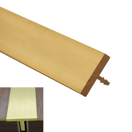 ZYinGgY 1 Stück Messing-Bodenübergangsleiste | T-Formteil | Zuschneidbare Vinyl-Holz-Teppichkantenleiste for Türen und Zimmereingänge(Wide 15mm (0.59")) von ZYinGgY