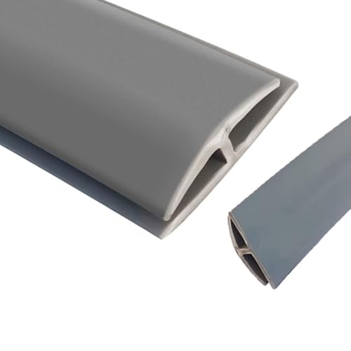 ZYinGgY 1 Stück PVC-Übergangsstreifen for Teppich und Fliesen – 1,0 bis 19,5 m Langer Kantenschutz for einen glatten Bodenübergang(Gray,Length 3.0m(10ft)) von ZYinGgY