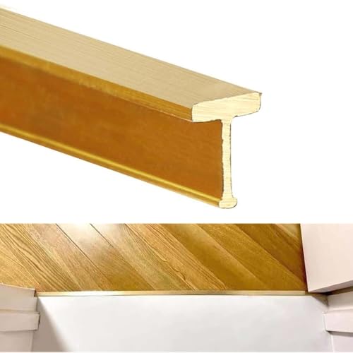 ZYinGgY 1 Stück anpassbare Übergangsleiste aus massivem Messing for Teppich und Fliesen – Lückenabdeckungsleiste for Glatte Bodenkanten(W10xH12mm(0.39"x0.47")) von ZYinGgY