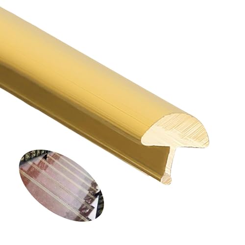 ZYinGgY 1 T-förmige Bodenübergangsleiste aus Messing for Holz, Vinyl, Laminat und Fliesen – 1 m (3,3 Fuß), Nahtabdeckung(8x6.3mm(0.31x0.25 in)) von ZYinGgY