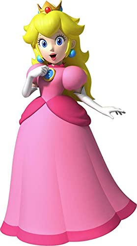 Wandtattoo - Princess Peach Aufkleber Abnehmbarer Wall Sticker Dekor Videospiel Hübsches Prinzessin Mädchen 3D Aufkleber für die Wand - Wanddekoration - 80x125cm von ZYjdd