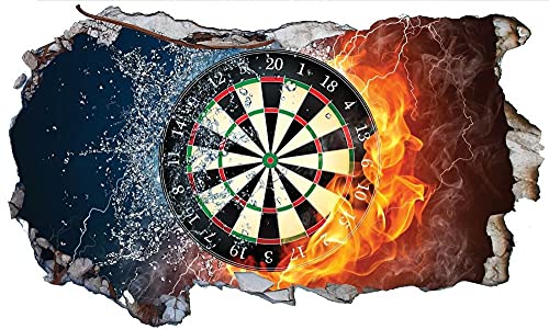 Wandtattoos - 3D -Wand Smash Darts Selbstklebende Wandaufkleber Aufkleber Druckgrafik- Poster Vinyl - 60x90 cm von ZYjdd