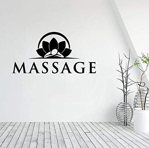 Wandtattoo Massage Salon Entspannen Spa Raum Therapie Hände Gesundheit Innendekoration Vinyl Fensteraufkleber Wasserdichte Kunstwand 57x21 cm von ZYkang