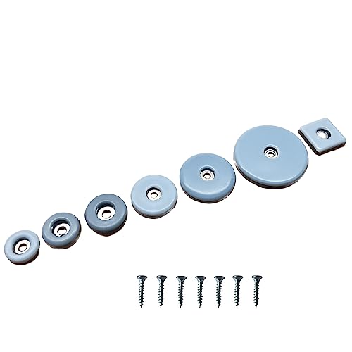 Stuhlgleiter aus Teflon 16 Stück - inkl. Schrauben - Möbelgleiter PTFE (rund Ø 19 mm) von ZZ-Clan