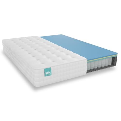 ZZ DON DESCANSO NALUI Viskoelastische Matratze mit Taschenfederkern, 120 x 190 cm, mit ViscoGel, Stretch-Kaschmir und 3D-Stoff, Höhe: ± 26 cm, weiche Härte, ideal für Gelenkbetten von ZZ DON DESCANSO