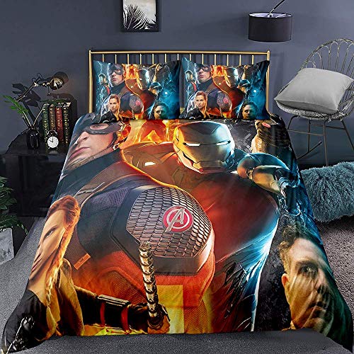 ZZALL 3D The Avengers Bettbezug Bettwäsche Set - Bettbezug und Kissenbezug,Mikrofaser, (11,220 x 240 cm) von ZZALL