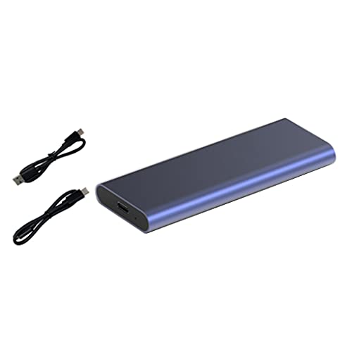ZZALLL USB 3.1 Typ-C M.2 NVMe SSD Aluminiumlegierung Externes Festplattengehäuse 10 Gbit/s M-Key PCI-E Solid State Disk SSD Gehäuse - Blau von ZZALLL