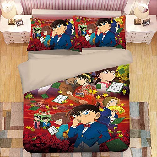ZZASYN Detektiv Conan 3D bettwäsche Set Bettbezüge Kissenbezüge Anime Detektiv Conan tröster bettwäsche-Sets bettwäsche bettwäsche (6,135x200cm) von ZZASYN