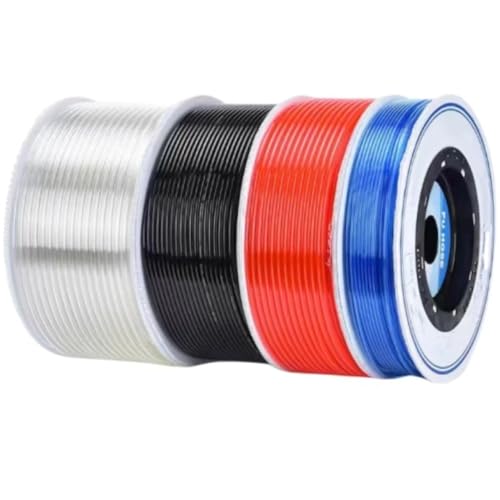 ZZAYGESY Luftschlauch 8x5 Luftkompressorschlauch 8mm Luftkompressorschlauch Transparent 6x4/10x6,5/4x2,5, blau, rot, schwarz (transparent, 4x2,5 (200m)) von ZZAYGESY