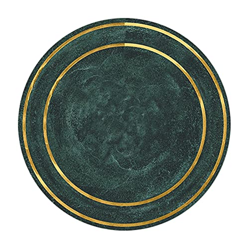 ZZBBZZ-YJ Moderner Bereich Teppiche Runder Teppich für Wohnzimmer Schlafzimmer oder Esszimmer, Grün - 80 cm 100 cm 120 cm 140 cm 160 cm 180 cm 200 cm 250 cm 300 cm (Size : Durchmesser 300cm) von ZZBBZZ-YJ