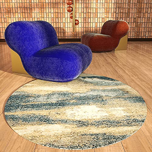 ZZBBZZ-YJ Teppich Rund für Wohnzimmer Schlafzimmer Umkleideraum 80cm 100cm 120cm 140cm 160cm 200cm 300cm Moderne Kreisteppiche Waschbar rutschfeste Indoor Fußmatten (Size : Durchmesser 300cm) von ZZBBZZ-YJ
