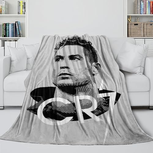 Ronaldo Warme Decke - Fußball Weiche Decke Geburtstag Geschenk Für Sohn Tochter Enkel Enkelin - Hautfreundlich Decke Wie Eine Umarmung in Einer Decke 60x80inch(150x200cm) von ZZBNECAKE