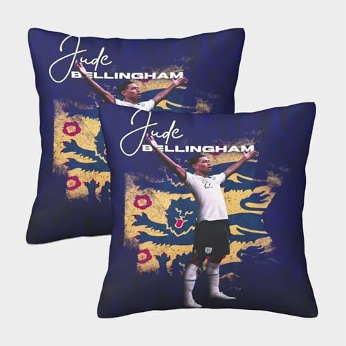 ZZBNECAKE Bellingham 2er Set Kissen Bezug - Fußball Weich Kissenbezüge Für Sofa Stuhl Bett Auto Büro Cafe - Geburtstag Geschenk Für Ehemann Freund Freundin 40x40cm ZZBNECAKE Bellingham 2er Set Kissen Bezug - Fußball Weich Kissenbezüge Für Sofa Stuhl Bett Auto Büro Cafe - Geburtstag Geschenk Für Ehemann Freund Freundin 40x40cm von ZZBNECAKE