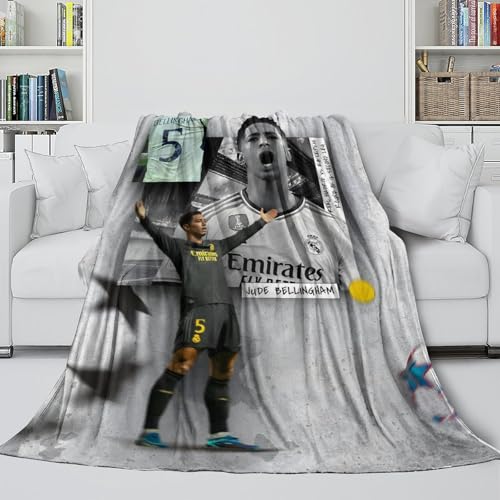 Bellingham Flanell Decke - Fußball Decke Geburtstag Geschenk Für Sohn Tochter Enkel Enkelin Freund - Weich Decke Zu Zeigen Ihre Begleiten Und Fürsorge 40x50inch(100x130cm) von ZZBNECAKE