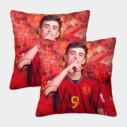 ZZBNECAKE GAVI 2er Set Kissenbezug - Fußball Weich Kissen Bezugfür Stuhl Auto Sofa Bett Couch Büro - Geburtstag Geschenk Für Ehemann Freund Freundin 50x50cm von ZZBNECAKE