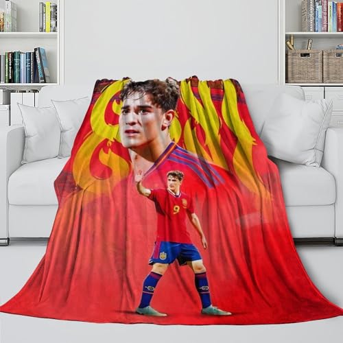 ZZBNECAKE GAVI Pelzige Decke - Spanien Fußball Decke Für Klimaanlage Geburtstag Geschenk Für Ehemann Freund Freundin Nachbar - Wohnzimmer/Schlafzimmer/Sofa/Dekor 50x60inch(127x152cm) von ZZBNECAKE