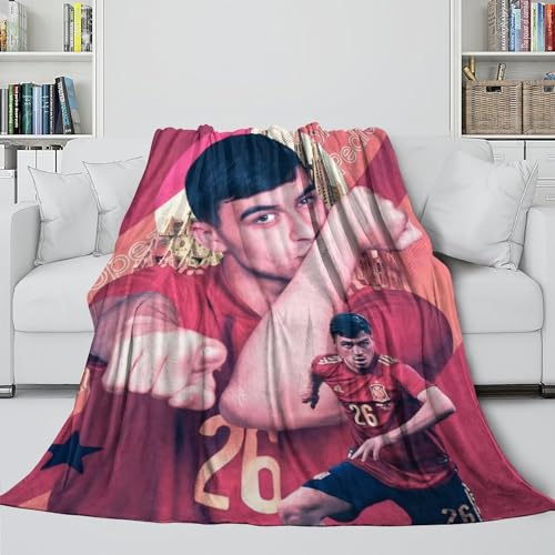 Pedri Flanell Decke - Spanien Fußball Decke Geburtstag Geschenk Für Sohn Tochter Enkel Enkelin Freund - Weich Decke Zu Zeigen Ihre Begleiten Und Fürsorge 60x80inch(150x200cm) von ZZBNECAKE