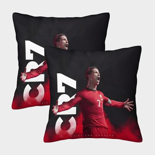 ZZBNECAKE Ronaldo 2er Set Kissen Bezug - Fußball Coole Kissenbezug Für Sofa Couch Bett Stuhl Auto - Geburtstag Geschenk Für Sohn Tochter Enkel Enkelin 40x40cm ZZBNECAKE Ronaldo 2er Set Kissen Bezug - Fußball Coole Kissenbezug Für Sofa Couch Bett Stuhl Auto - Geburtstag Geschenk Für Sohn Tochter Enkel Enkelin 40x40cm von ZZBNECAKE