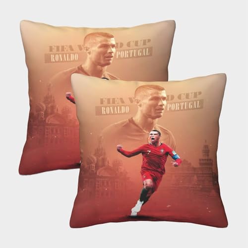 ZZBNECAKE Ronaldo 2er Set Kissen Bezug - Fußball Sofakissen Bezug Für Sofa Stuhl Bett Auto Büro Dekor - Geburtstag Geschenk Für Sohn Tochter Enkel Enkelin 40x40cm ZZBNECAKE Ronaldo 2er Set Kissen Bezug - Fußball Sofakissen Bezug Für Sofa Stuhl Bett Auto Büro Dekor - Geburtstag Geschenk Für Sohn Tochter Enkel Enkelin 40x40cm von ZZBNECAKE
