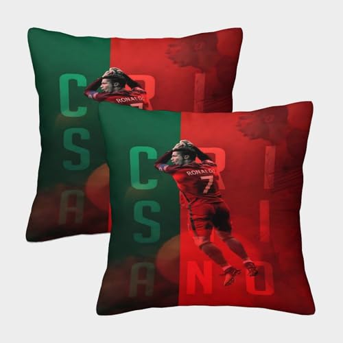 ZZBNECAKE Ronaldo 2er Set Kissenbezug - Fußball Weich Kissen Bezug Für Bett Sofa Stuhl Auto - Geburtstag Geschenk Für Schwester Bruder Neffe Nichte 40x40cm ZZBNECAKE Ronaldo 2er Set Kissenbezug - Fußball Weich Kissen Bezug Für Bett Sofa Stuhl Auto - Geburtstag Geschenk Für Schwester Bruder Neffe Nichte 40x40cm von ZZBNECAKE
