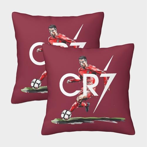 ZZBNECAKE Ronaldo 2er Set Kissenbezug - Fußball Weich Kissen Bezug Für Bett Sofa Stuhl Auto - Geburtstag Geschenk Für Schwester Bruder Neffe Nichte 45x45cm ZZBNECAKE Ronaldo 2er Set Kissenbezug - Fußball Weich Kissen Bezug Für Bett Sofa Stuhl Auto - Geburtstag Geschenk Für Schwester Bruder Neffe Nichte 45x45cm von ZZBNECAKE