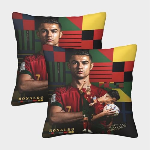 ZZBNECAKE Ronaldo 2er Set Kissenbezug - Fußball Weich Kissen Bezug Für Bett Sofa Stuhl Auto - Geburtstag Geschenk Für Schwester Bruder Neffe Nichte 50x50cm ZZBNECAKE Ronaldo 2er Set Kissenbezug - Fußball Weich Kissen Bezug Für Bett Sofa Stuhl Auto - Geburtstag Geschenk Für Schwester Bruder Neffe Nichte 50x50cm von ZZBNECAKE