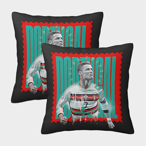 ZZBNECAKE Ronaldo 2er Set Kissenbezug - Fußball Weich Kissen Bezug Für Bett Sofa Stuhl Auto - Geburtstag Geschenk Für Schwester Bruder Neffe Nichte 50x50cm ZZBNECAKE Ronaldo 2er Set Kissenbezug - Fußball Weich Kissen Bezug Für Bett Sofa Stuhl Auto - Geburtstag Geschenk Für Schwester Bruder Neffe Nichte 50x50cm von ZZBNECAKE