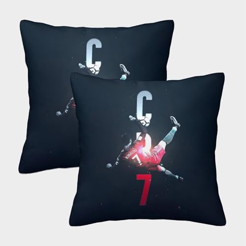 ZZBNECAKE Ronaldo 2er Set Kissen Bezug - Fußball Weich Kissenbezug Für Sofa Stuhl Bett Auto Büro - Geburtstag Geschenk Für Ehemann Freund Freundin 40x40cm ZZBNECAKE Ronaldo 2er Set Kissen Bezug - Fußball Weich Kissenbezug Für Sofa Stuhl Bett Auto Büro - Geburtstag Geschenk Für Ehemann Freund Freundin 40x40cm von ZZBNECAKE