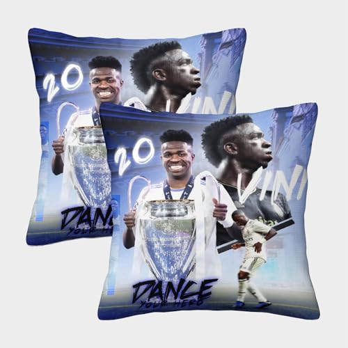 ZZBNECAKE Vinícius 2er Set Kissen Bezug - Fußball Weich Kissenbezugen Für Sofa Stuhl Bett Auto Büro Dekor - Geburtstag Geschenk Für Ehemann Freund Freundin 50x50cm ZZBNECAKE Vinícius 2er Set Kissen Bezug - Fußball Weich Kissenbezugen Für Sofa Stuhl Bett Auto Büro Dekor - Geburtstag Geschenk Für Ehemann Freund Freundin 50x50cm von ZZBNECAKE