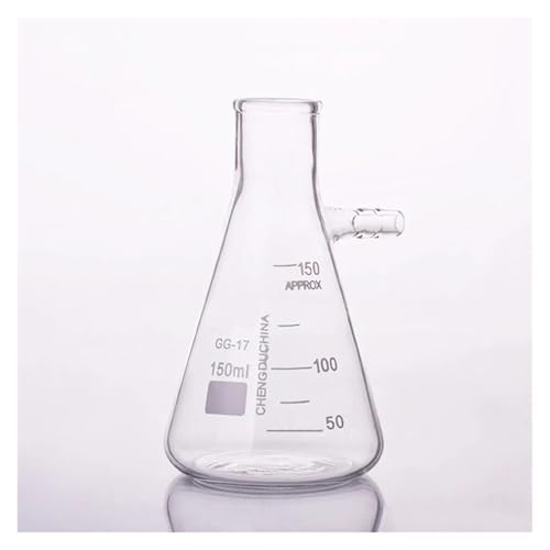 ZZCYLIUXY Filterkolben, schmaler Hals mit Skalierung, Kapazität 50 ml - 10.000 ml, Dreiecksflasche mit Röhrchen, Filter-Erlenmeyer-Flasche (5000 ml) von ZZCYLIUXY