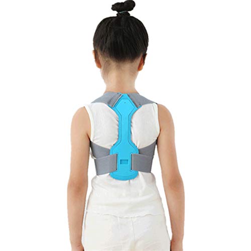 ZZDH Haltungskorrektur Rücken Verstellbare Kinderhaltung Korrektor Rückenstütze Kinder Wirbelsäule Rücken Schulterstützen Gesundheit Kinder Haltung Korrektor (Color : Blue, Size : Medium) von ZZDH