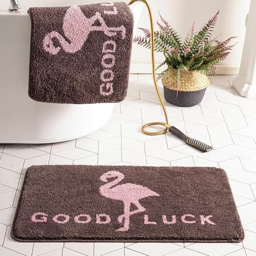 Badematten & Badteppiche Braun Und Rosa Super Weich Mikrofaser Badezimmerteppich rutschfeste Waschbar Badteppich Saugfähig Badvorleger Badewanne und Toilette Badematten & Badteppiche Braun Und Rosa Super Weich Mikrofaser Badezimmerteppich rutschfeste Waschbar Badteppich Saugfähig Badvorleger Badewanne und Toilette von ZZDXL